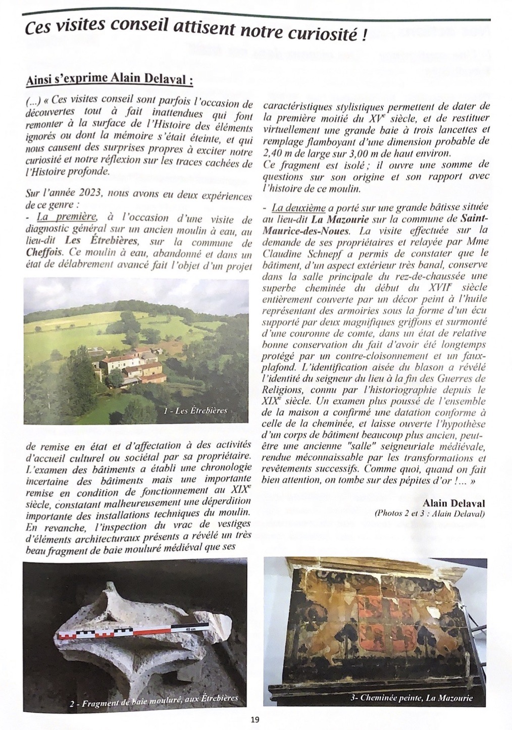Article Lettre de Maisons Paysannes