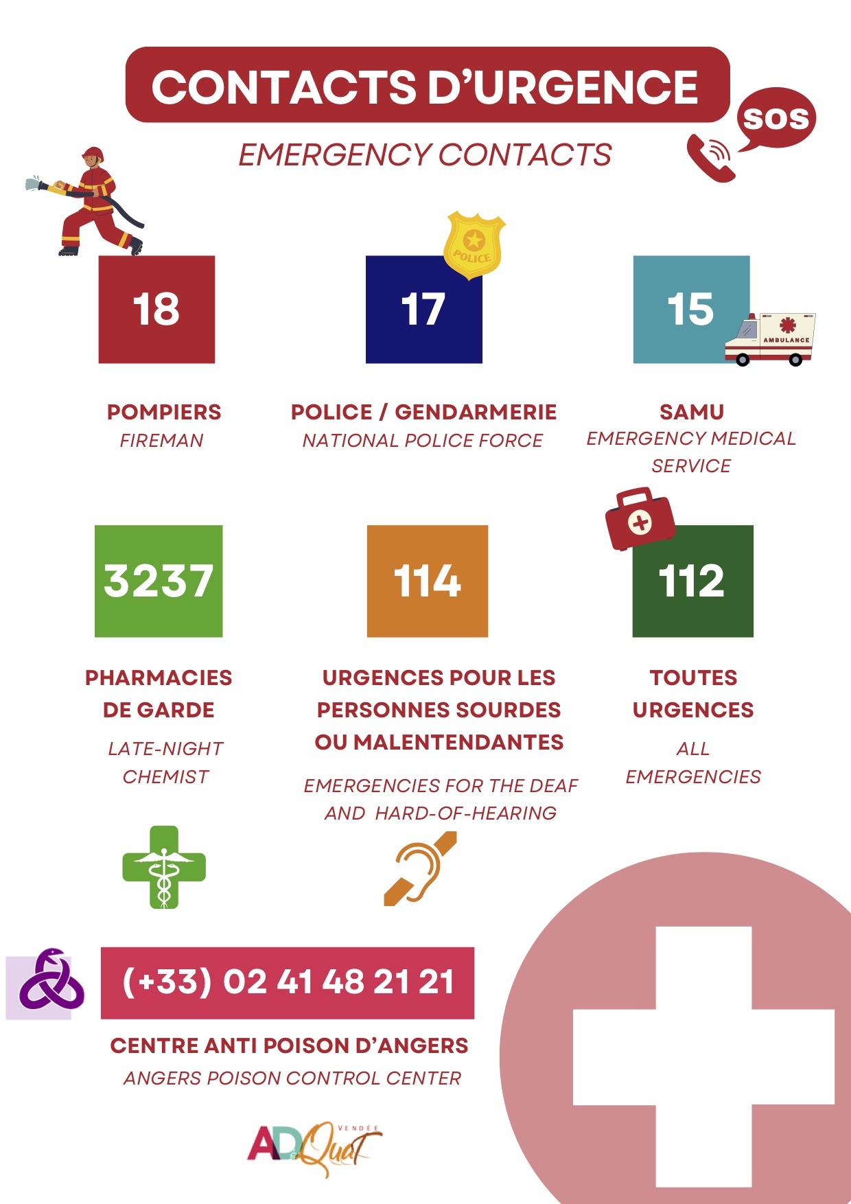 CONTACTS D'URGENCE FR&EN
