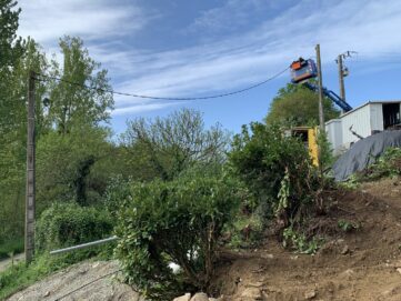 Removal of electricity poles