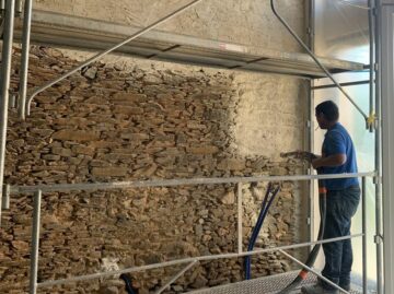 application of stone rendering