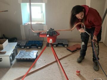 Copper plumbing pipes