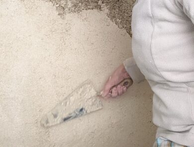 Lime hemp sand plaster